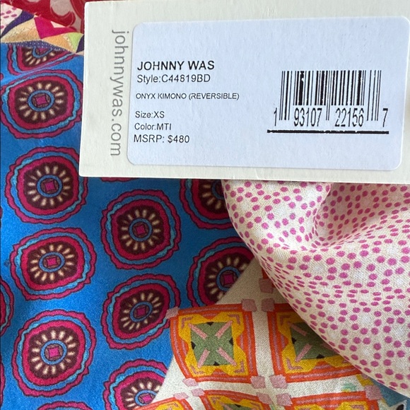 Johnny Was Multicolor Patchwork Cape/ 1/2 0ff Johnny Was Klmonos. - Picture 4 of 8